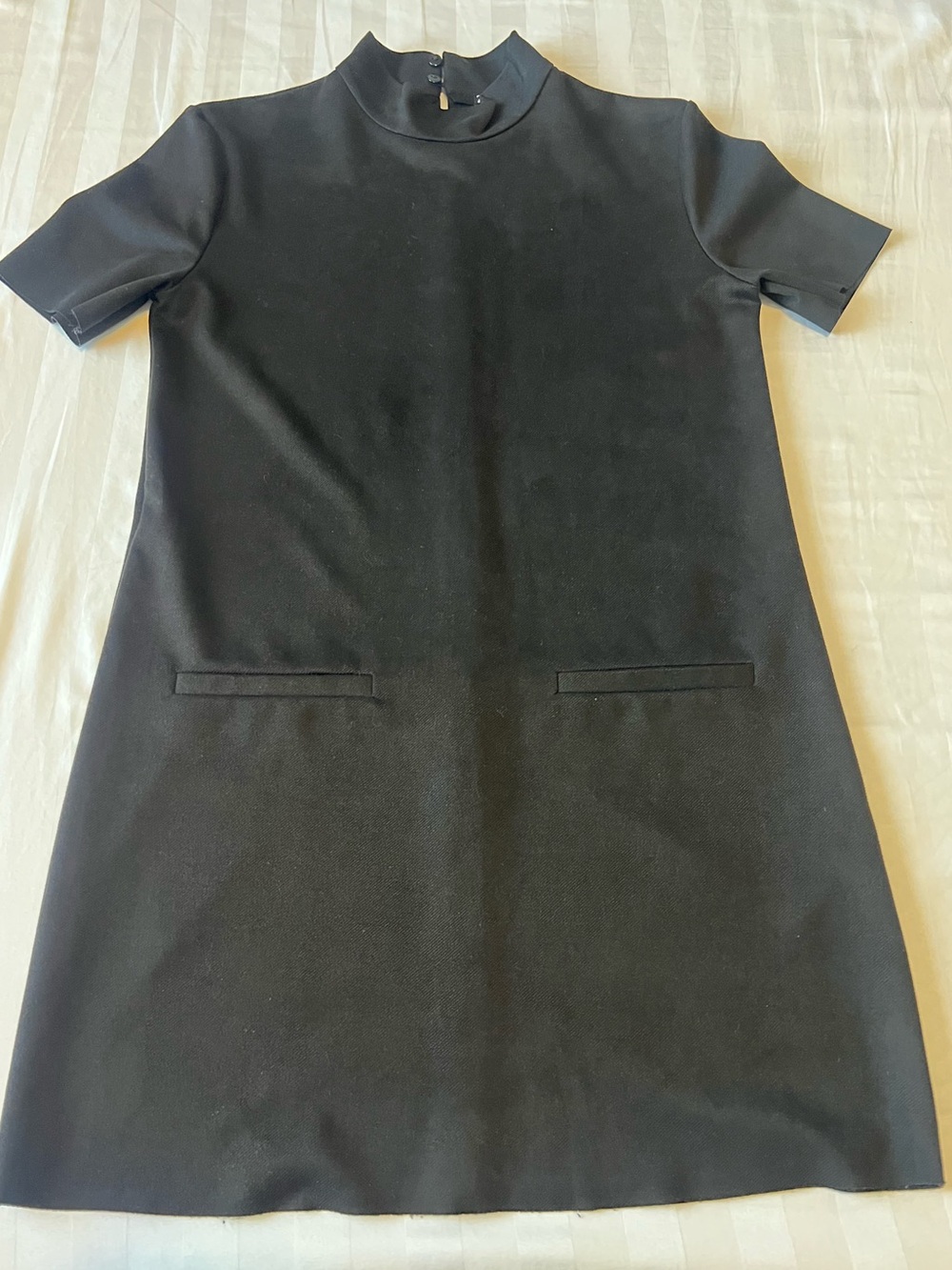 Zara Black Short-Sleeve Dress